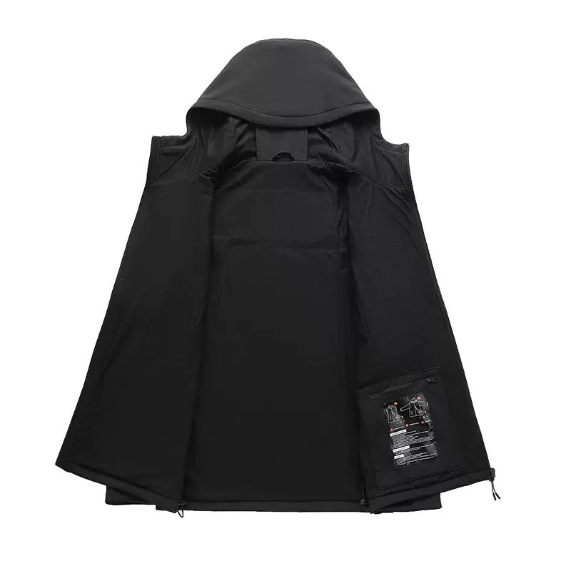 10 - Zone Softshell Heated Jacket Waterproof Winter Coat|LITEGUEST™ – Black Jacket for Apparel (17 view)