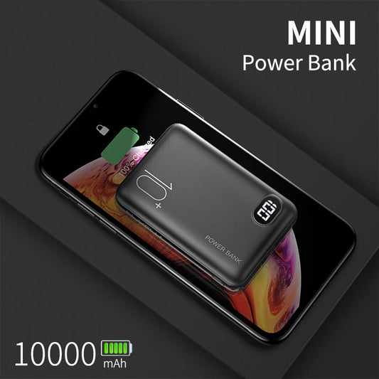 10,000mAh Power Bank – Dual USB Fast Charge with Digital Display | Portable Charger – Black Accessories for 10000mAh (2 view)
