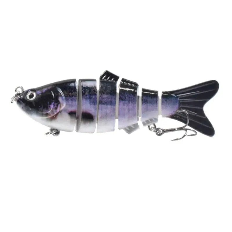 10cm Multi - Section Bionic Fishing Lure – 6 - Segment ABS Swimbait with 3D Eyes & Treble Hooks | Freshwater & Saltwater – 7 Fishing Gear for 6 Segment Lure (22 view)