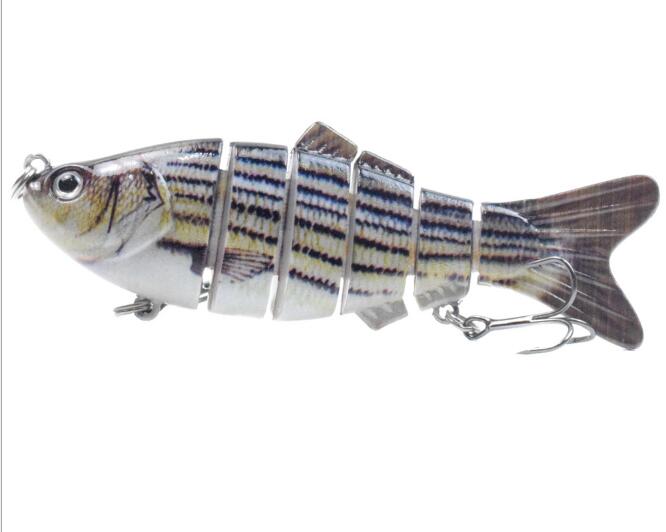 10cm Multi - Section Bionic Fishing Lure – 6 - Segment ABS Swimbait with 3D Eyes & Treble Hooks | Freshwater & Saltwater – 13 Fishing Gear for 6 Segment Lure (10 view)