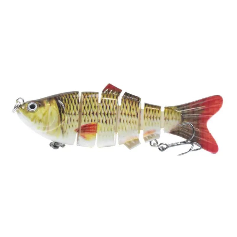 10cm Multi - Section Bionic Fishing Lure – 6 - Segment ABS Swimbait with 3D Eyes & Treble Hooks | Freshwater & Saltwater – 5 Fishing Gear for 6 Segment Lure (20 view)
