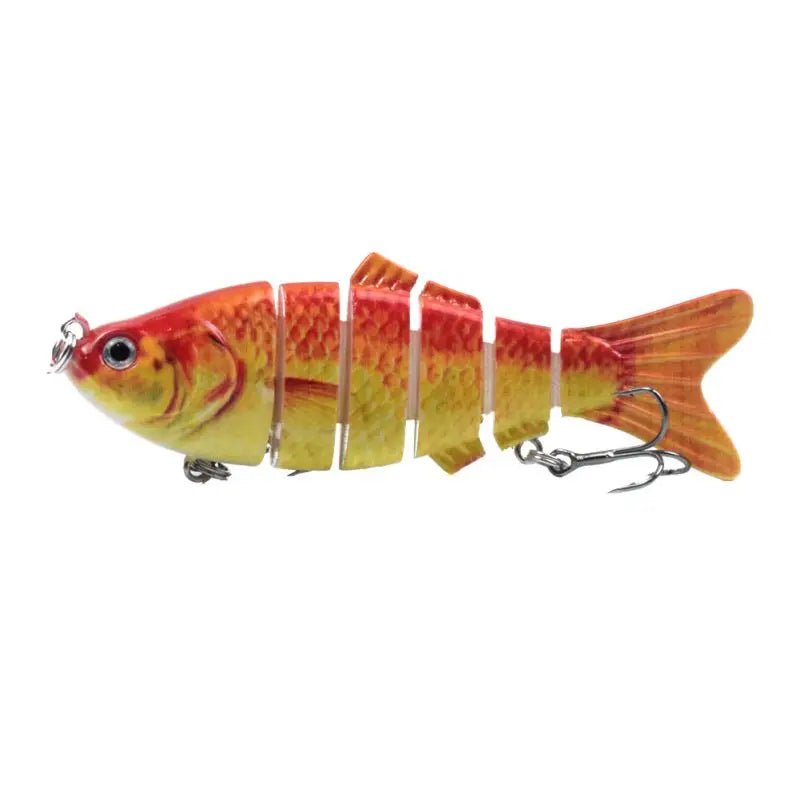 10cm Multi - Section Bionic Fishing Lure – 6 - Segment ABS Swimbait with 3D Eyes & Treble Hooks | Freshwater & Saltwater – 6 Fishing Gear for 6 Segment Lure (21 view)
