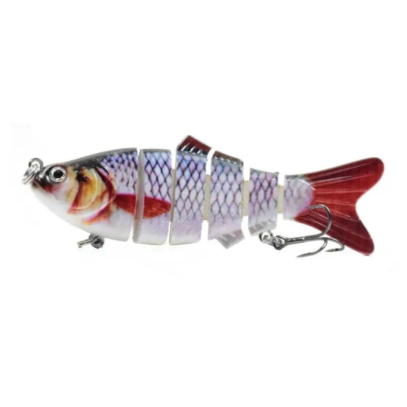 10cm Multi - Section Bionic Fishing Lure – 6 - Segment ABS Swimbait with 3D Eyes & Treble Hooks | Freshwater & Saltwater – 1 Fishing Gear for 6 Segment Lure (16 view)