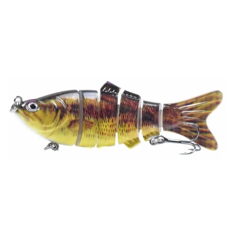 10cm Multi - Section Bionic Fishing Lure – 6 - Segment ABS Swimbait with 3D Eyes & Treble Hooks | Freshwater & Saltwater – 9 Fishing Gear for 6 Segment Lure (24 view)