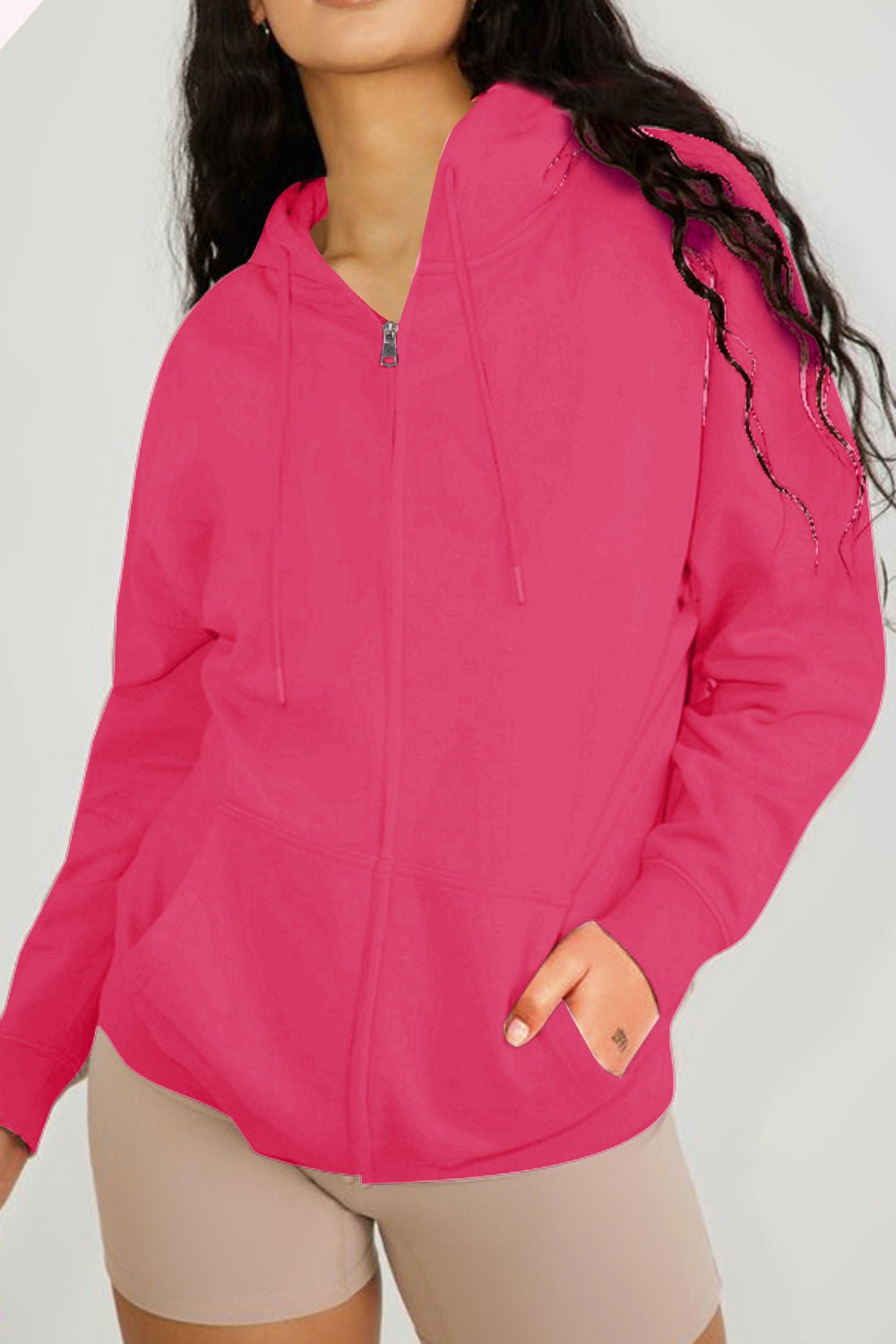 Simply Love Full Size Angle Wings Graphic Hoodie – Deep Rose Hoodies for Shopify Collective (3 view)