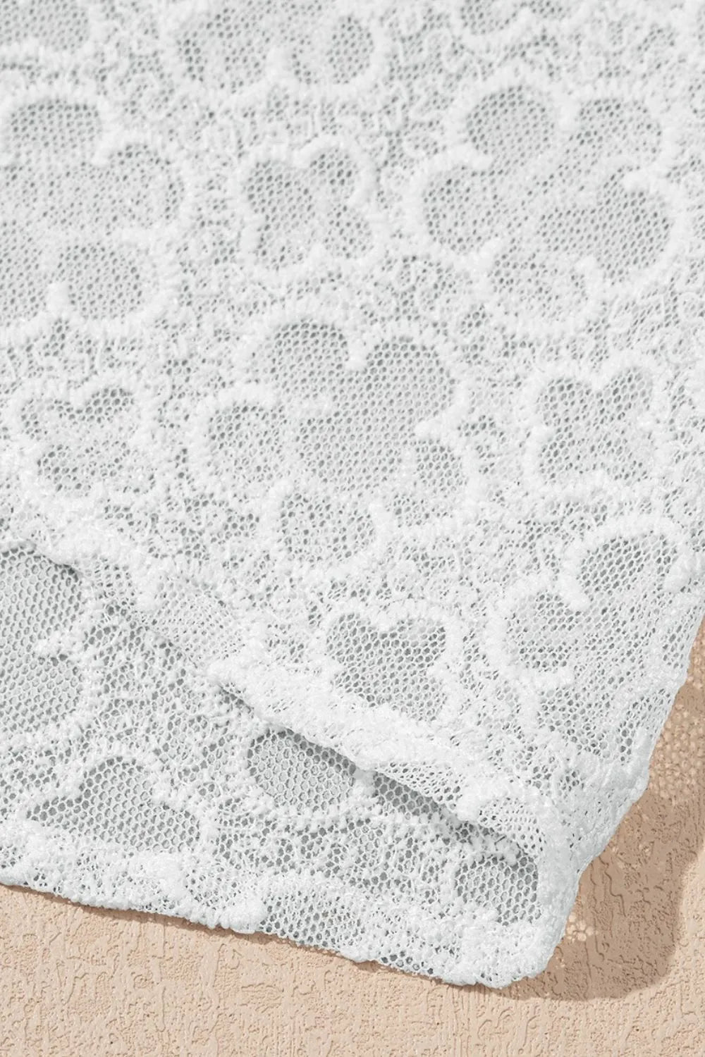 Lace Puff Sleeve Empire Waist Mini Dress – White for Shopify Collective (12 view)