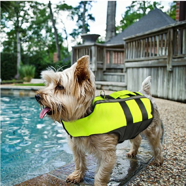 Inflatable Dog Life Vest – Adjustable Pet Swim Safety Jacket – Green Pet for Adjustable Dog Vest (1 view)