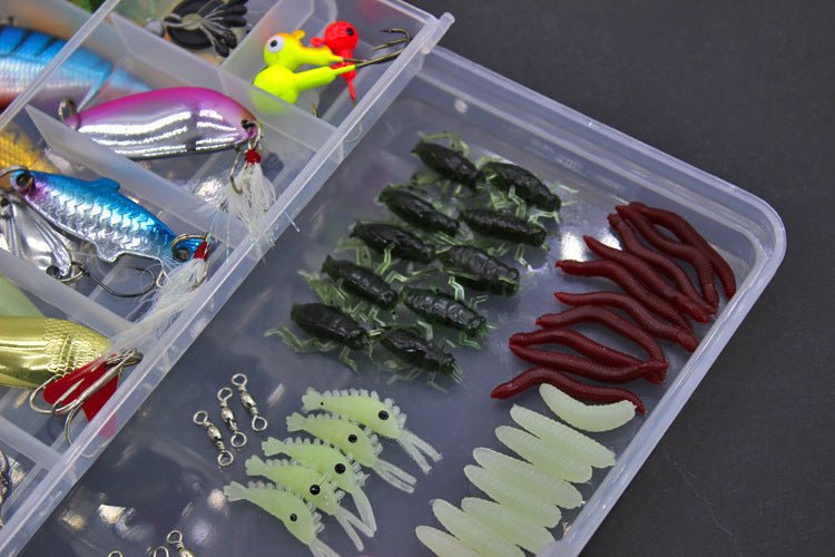 100 Piece Fishing Lure Set – Soft Bait & Hooks Kit with – Colorful Fishing Gear for bass fishing gear (5 view)