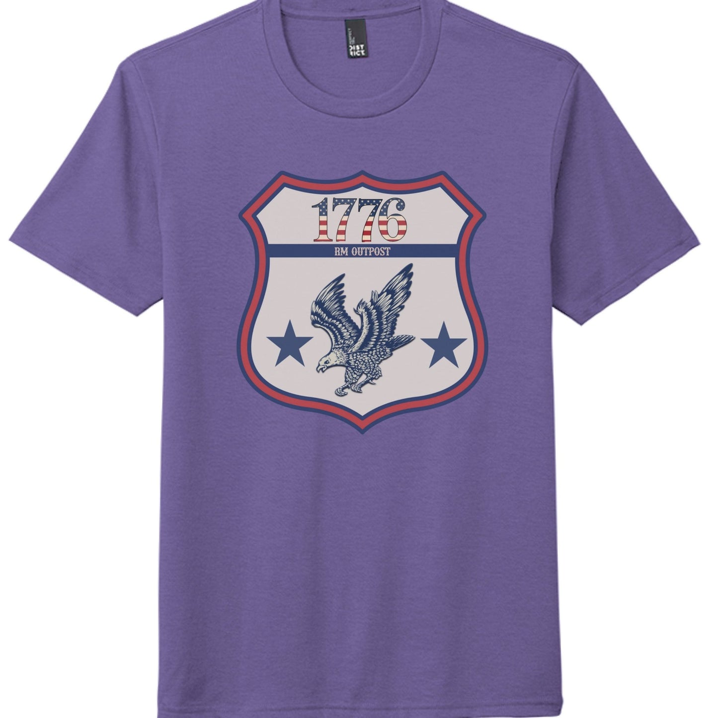 1776 Outpost – Vintage American Patriot Tee | Outdoor & Freedom Apparel – Purple Frost T-Shirt for 1776 (8 view)