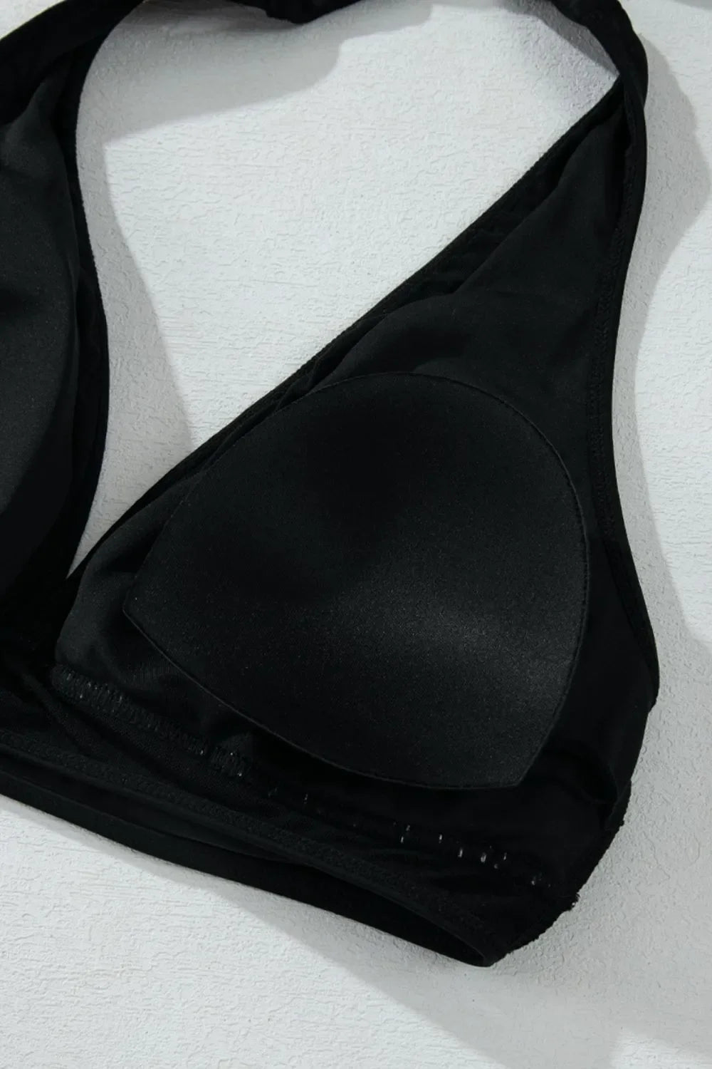 Sheer Mesh Edged Halter V Neck Push Up Bikini Set – Black for Shopify Collective (15 view)