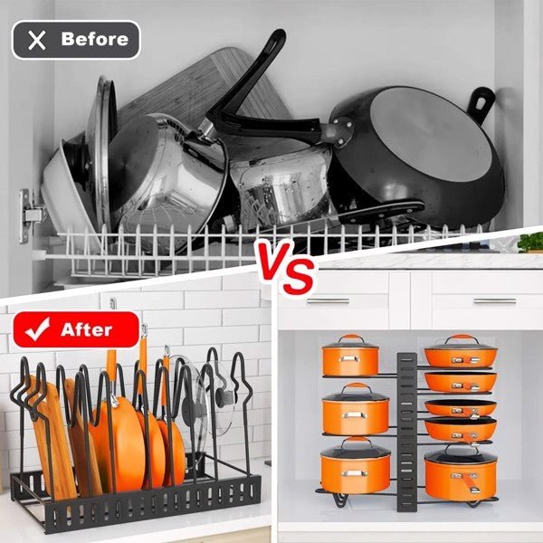 2 Pieces Of Kitchen Organization And Storage Racks, Adjustable Pot Cover Brackets And Pot Racks, Not Shipped On Weekends – 2Pcs Kitchen Gadget for kitchen (4 view)