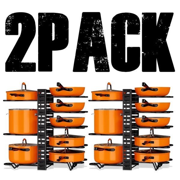 2 Pieces Of Kitchen Organization And Storage Racks, Adjustable Pot Cover Brackets And Pot Racks, Not Shipped On Weekends – 2Pcs Kitchen Gadget for kitchen (1 view)