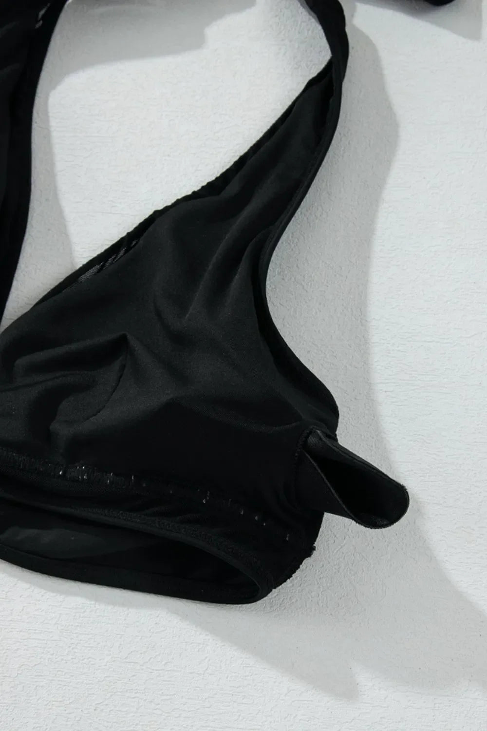 Sheer Mesh Edged Halter V Neck Push Up Bikini Set – Black for Shopify Collective (14 view)