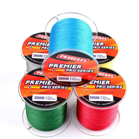 300M PE Braided Fishing Line – 4 - Strand Multifilament, 6–100LB | Super Strong Fishing Wire – Yellow Fishing Gear for 100LB (1 view)