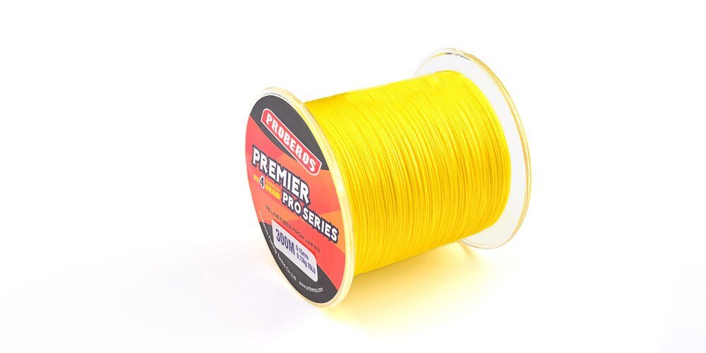 300M PE Braided Fishing Line – 4 - Strand Multifilament, 6–100LB | Super Strong Fishing Wire – Yellow Fishing Gear for 100LB (6 view)