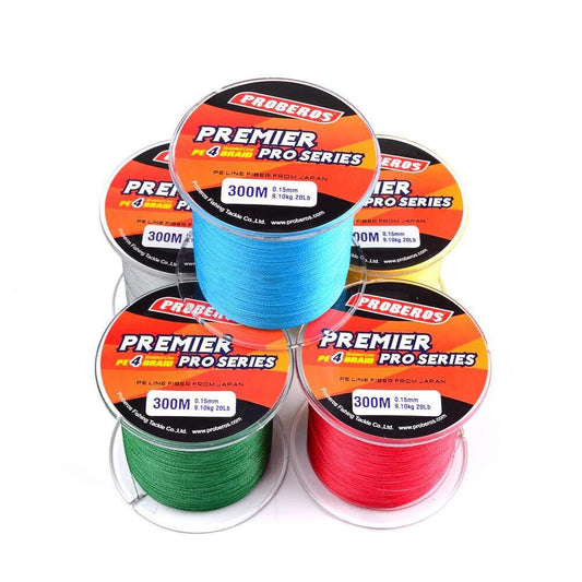 300M PE Braided Fishing Line – 4 - Strand Multifilament, 6–100LB | Super Strong Fishing Wire – Yellow Fishing Gear for 100LB (2 view)