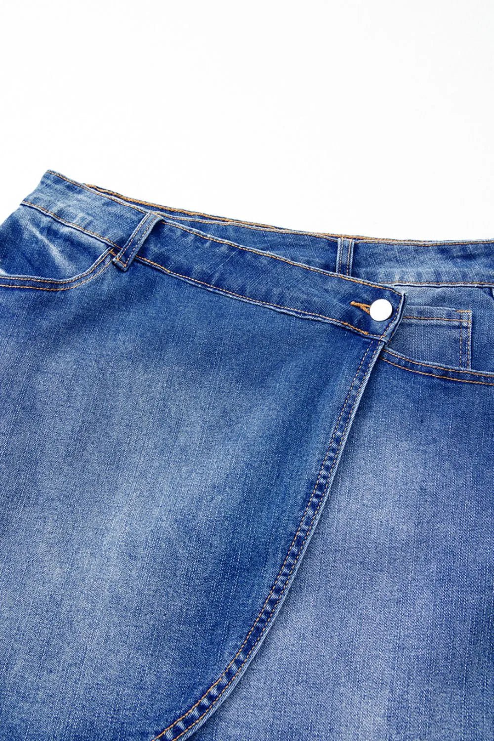 Wrapped Crossed Waist Denim Mini Skirt – Medium for Shopify Collective (5 view)