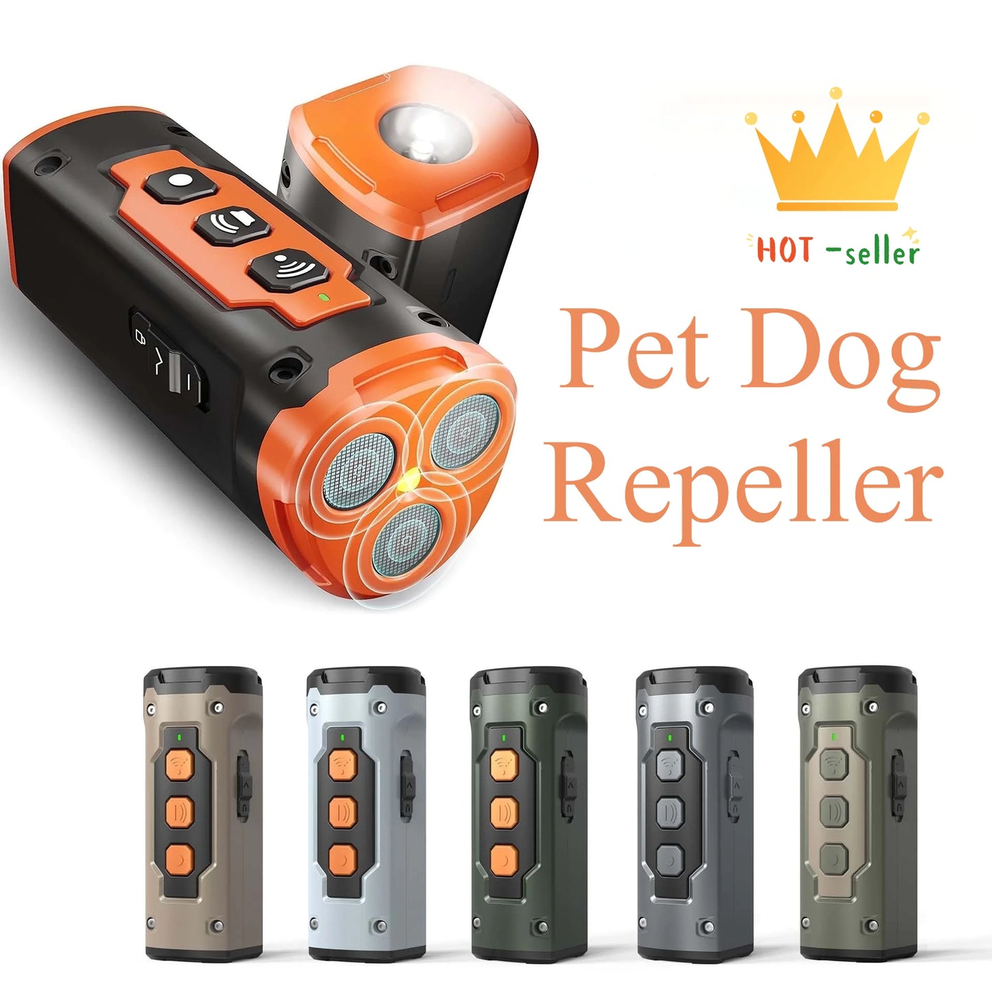 Anti Bark Torch – Ultrasonic Dog Bark Deterrent with LED – XP30 Gray Pet by SbrTnHomes