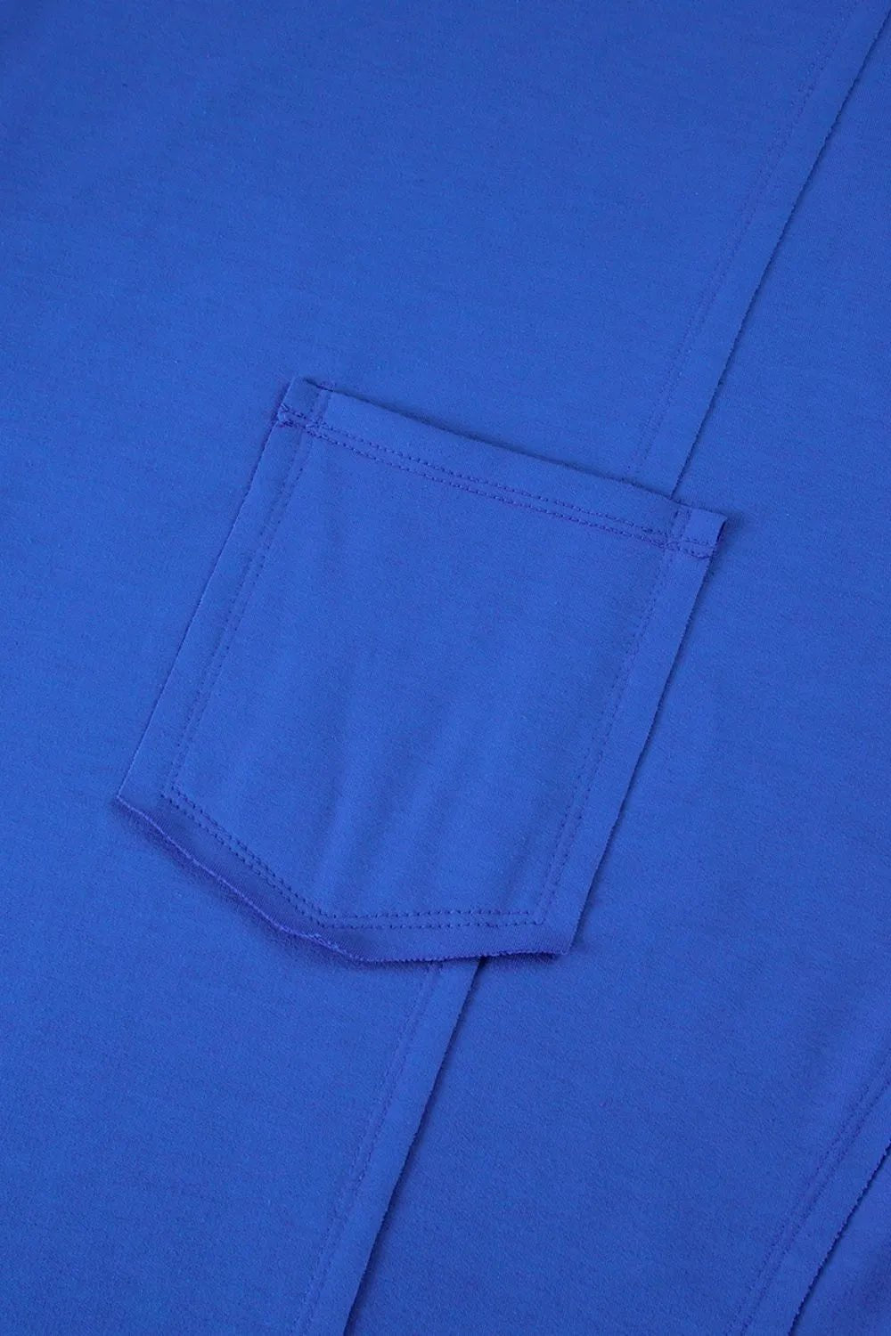Patched Pocket Exposed Seam Oversize T-shirt – Royal Blue for Shopify Collective (8 view)