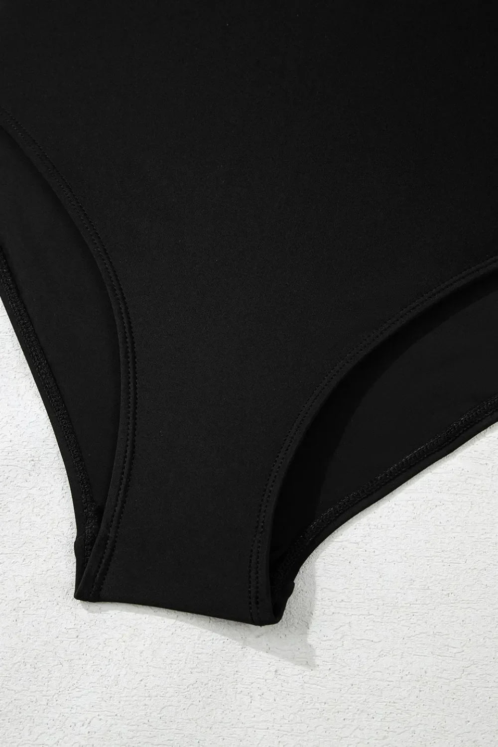 Side Tied Waist Square Neck Adjustable Straps A - line One Piece Swim Dress – Black by Simply Love