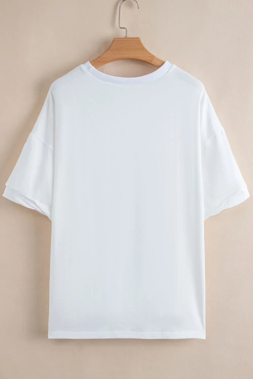 Loose Half Sleeve Hi Low Hem T Shirt – White for Best Sellers (13 view)