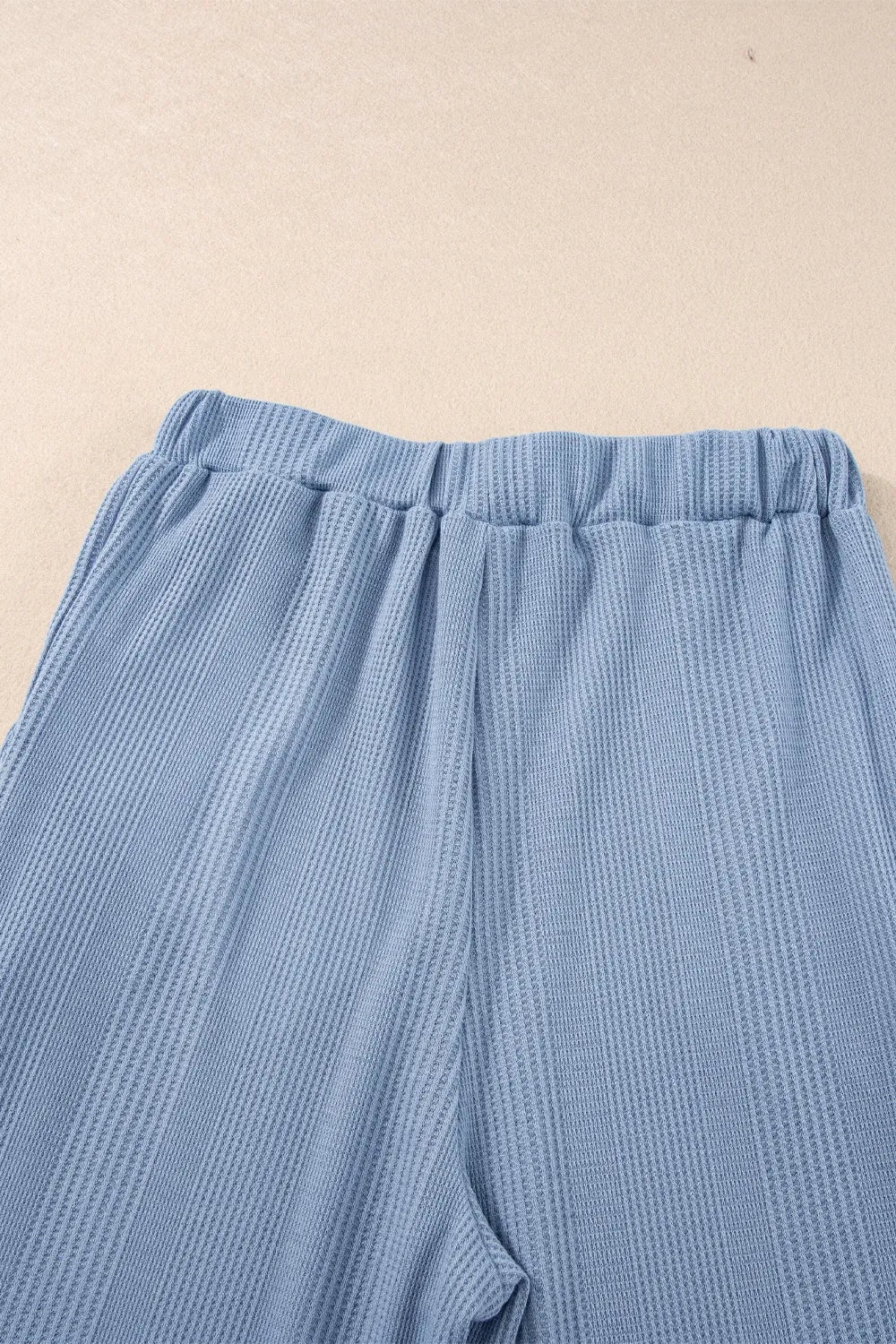 Color Ribbed Ruffle Tank Top and Pants Set – Dusty Blue for Shopify Collective (10 view)
