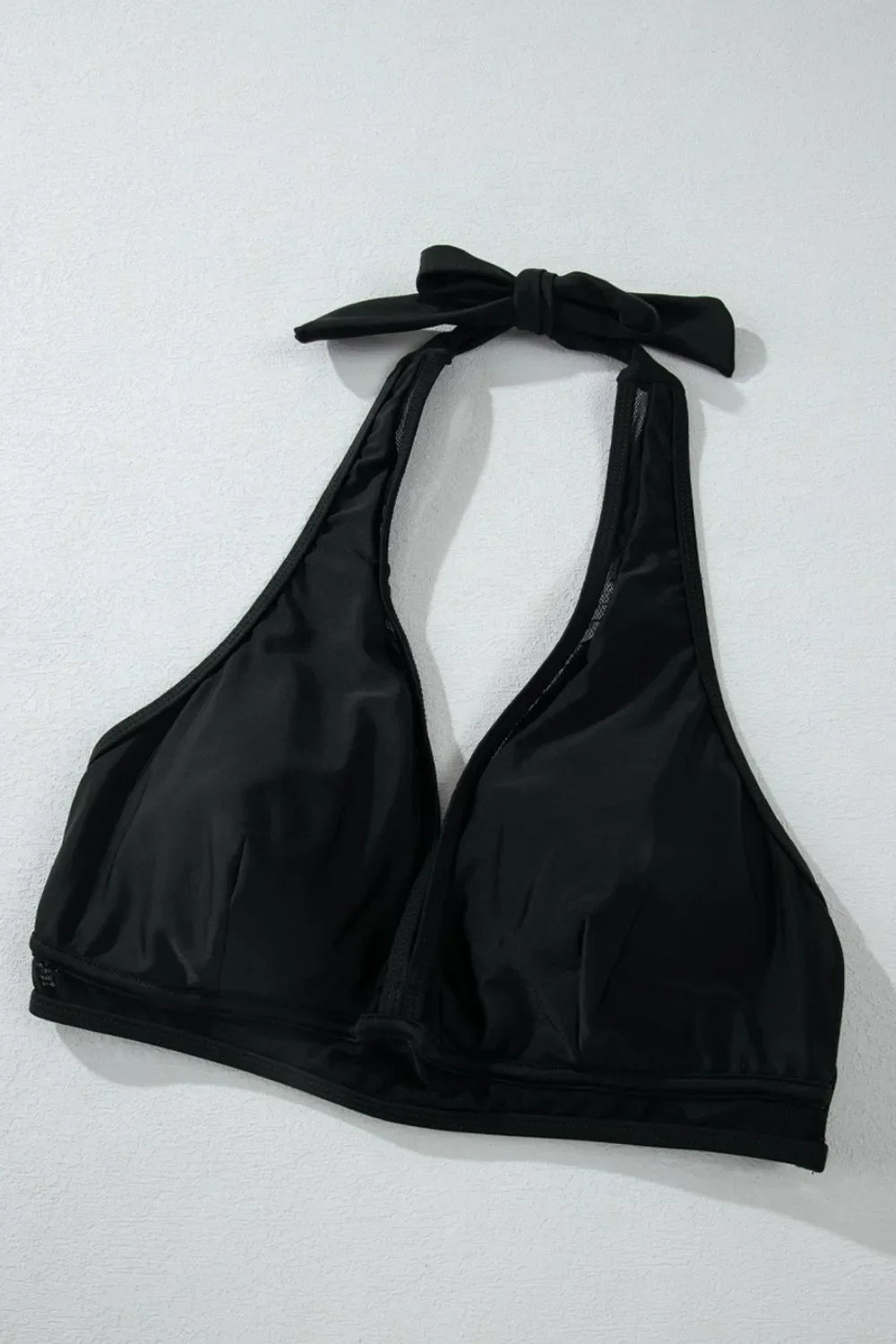 Sheer Mesh Edged Halter V Neck Push Up Bikini Set – Black for Shopify Collective (11 view)