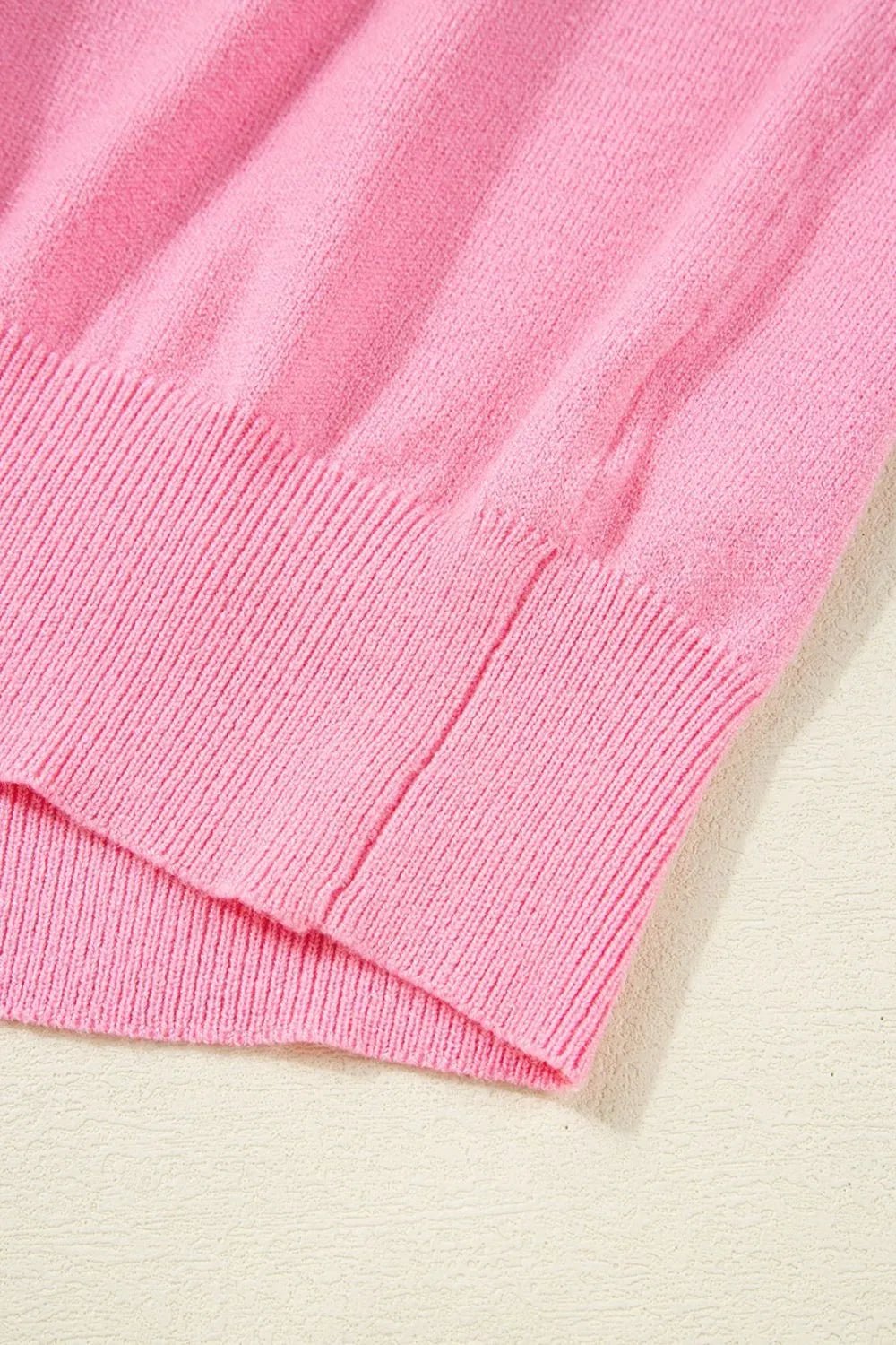 Bow Back Round Neck Short Sleeve Knit Top – Pink for Shopify Collective (11 view)
