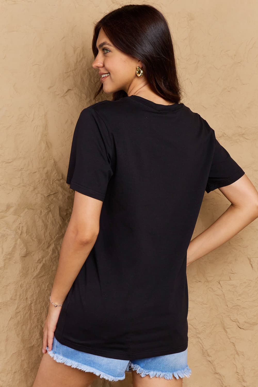 Simply Love Full Size Dog Slogan Graphic Cotton T-Shirt – Black by Simply Love