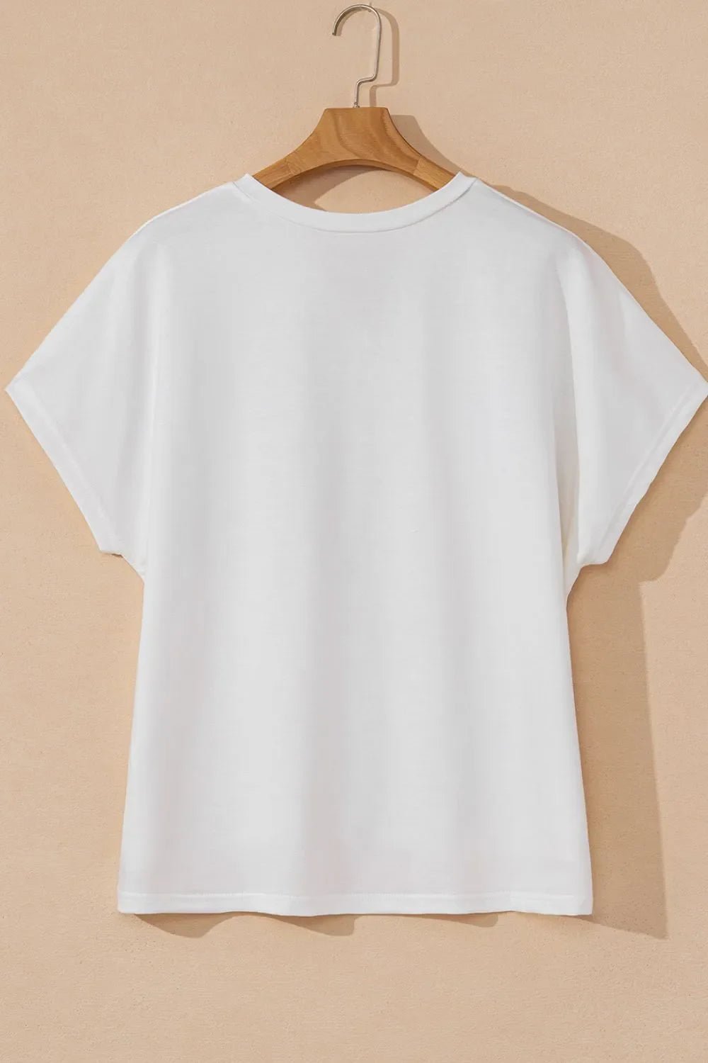 Floral Applique Notched Dolman Sleeve Top – White for Shopify Collective (8 view)