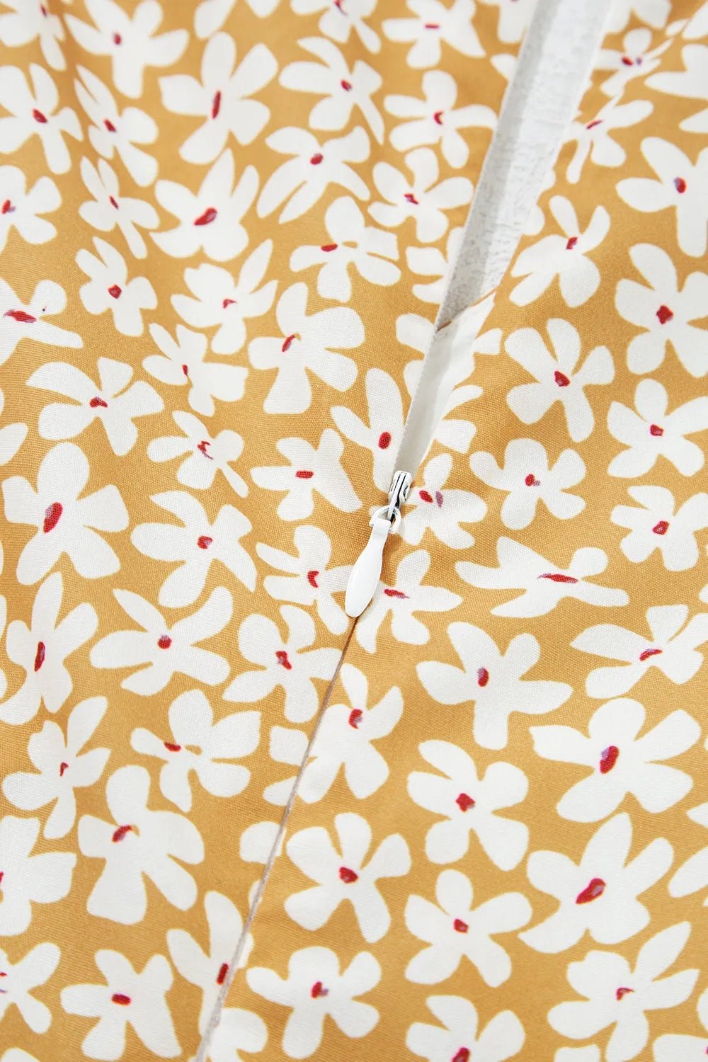 Floral Short Sleeve Surplice Frilly Tiered Mini Dress – Pastel Yellow for Shopify Collective (11 view)