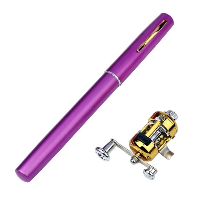 Pen Style Mini Fishing Rod – Compact Aluminum Pocket Rod for – Blue Fishing Gear by SbrTnHomes