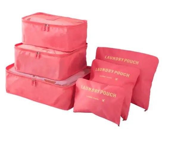 Portable Travel Luggage Packing Cubes – Peach Travel cubes for bags (9 view)