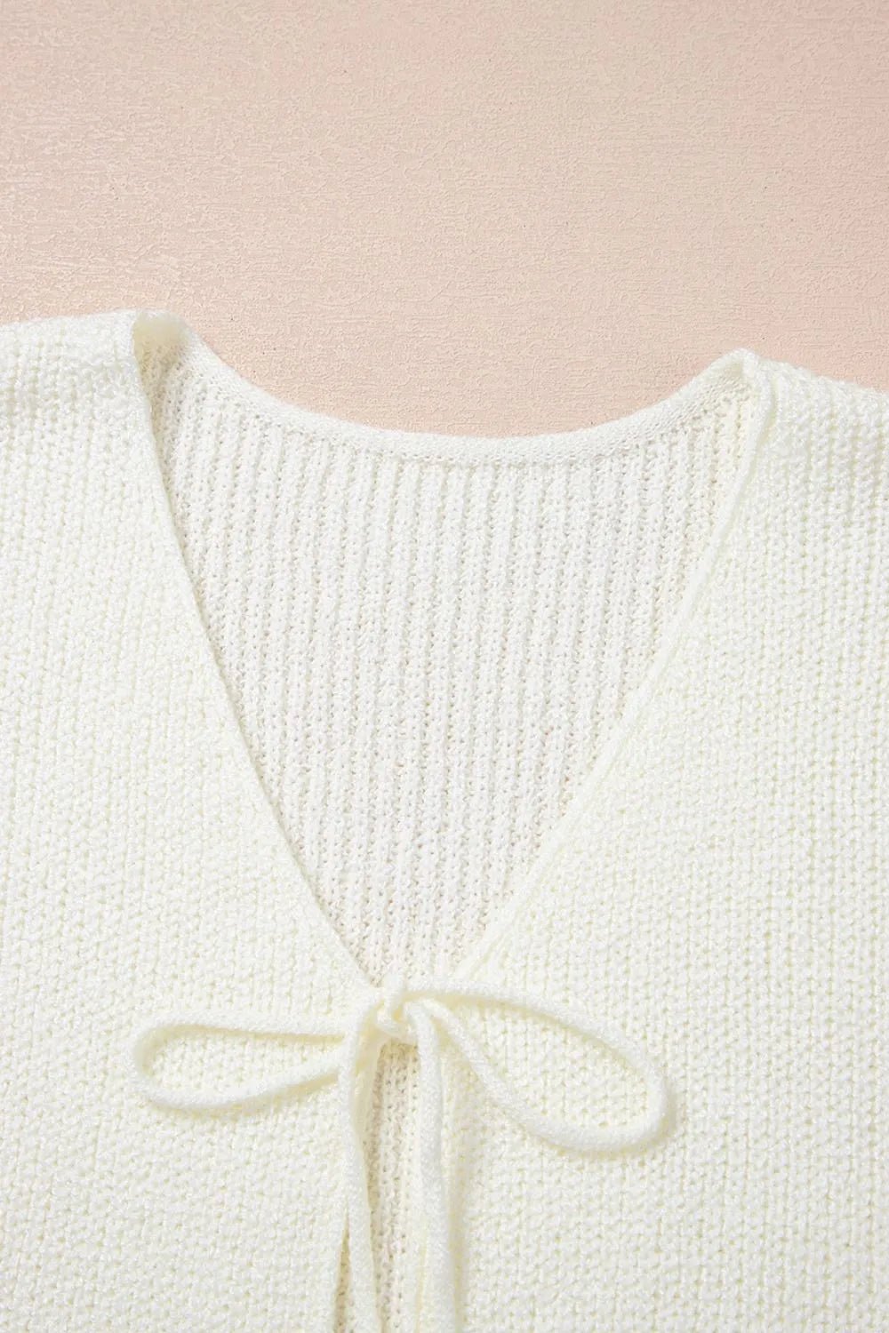 Double Tie V Neck Sweater Vest – Beige for Shopify Collective (20 view)