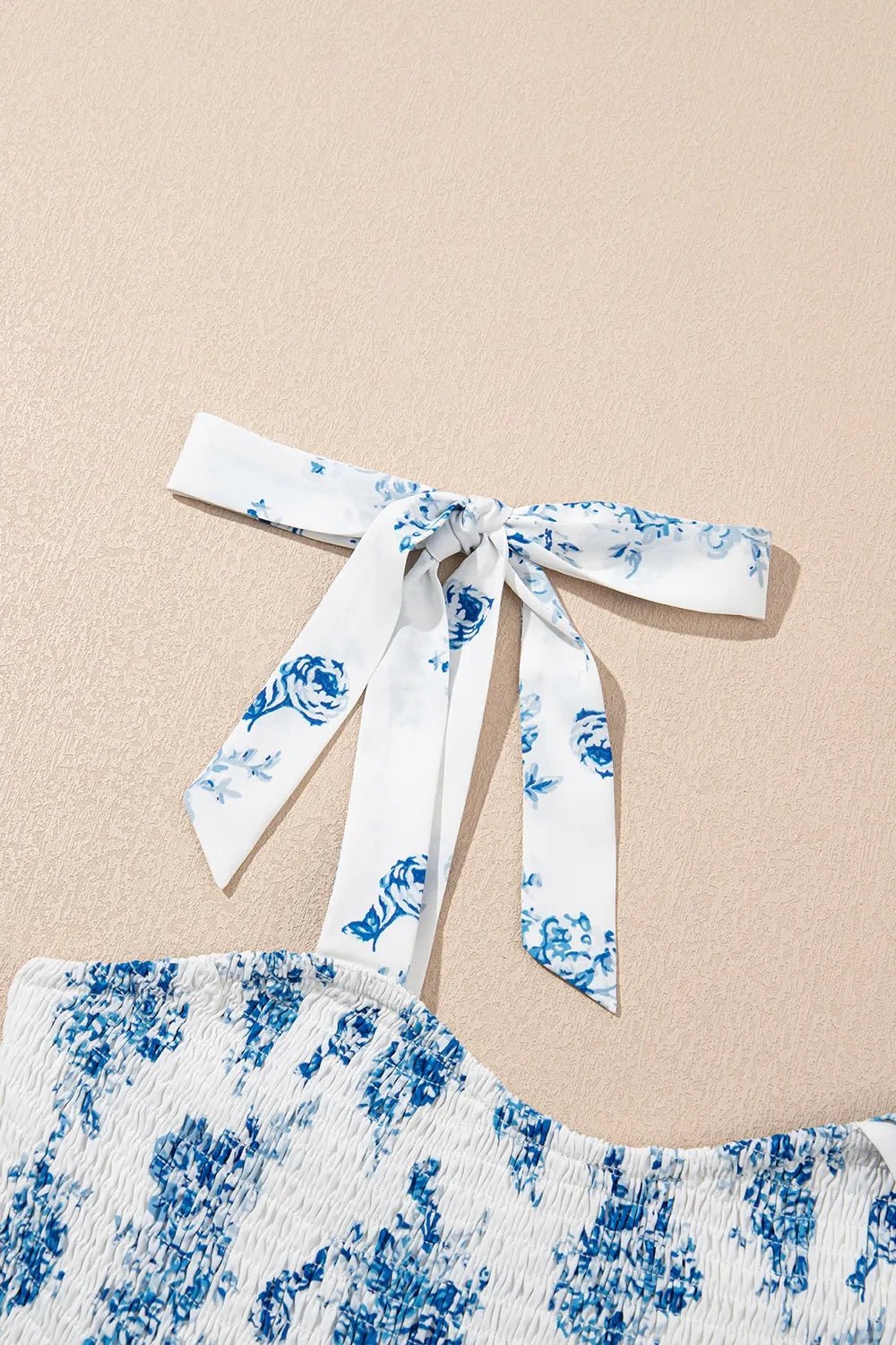 Printed Tie Shoulder Dress – Light Blue for Shopify Collective (6 view)