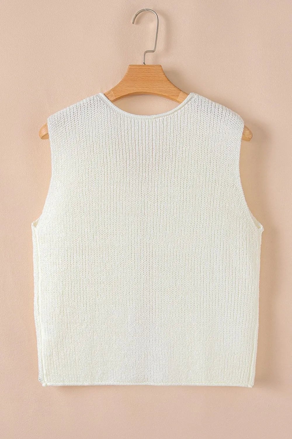 Double Tie V Neck Sweater Vest – Beige for Shopify Collective (19 view)