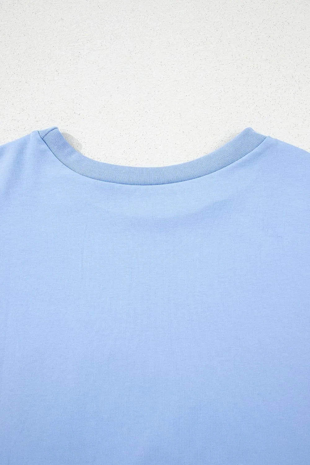 Loose Half Sleeve Hi Low Hem T Shirt – Light Blue for Best Sellers (6 view)