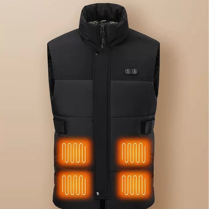 8 - Zone Dual - Control Adjustable Waist Heated Vest | LITEGUEST – Black Vest for Apparel (8 view)