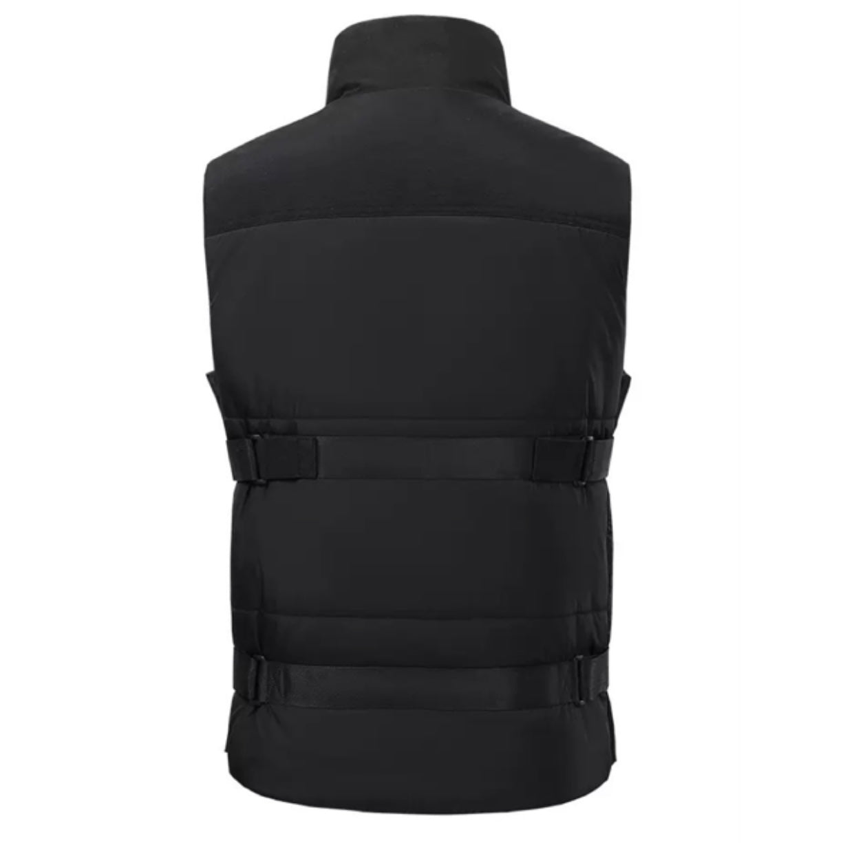 8 - Zone Dual - Control Adjustable Waist Heated Vest | LITEGUEST – Black Vest for Apparel (4 view)