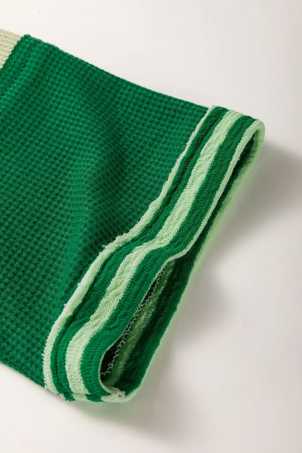 Striped Textured Half Sleeve T-Shirt – Green for Shopify Collective (7 view)