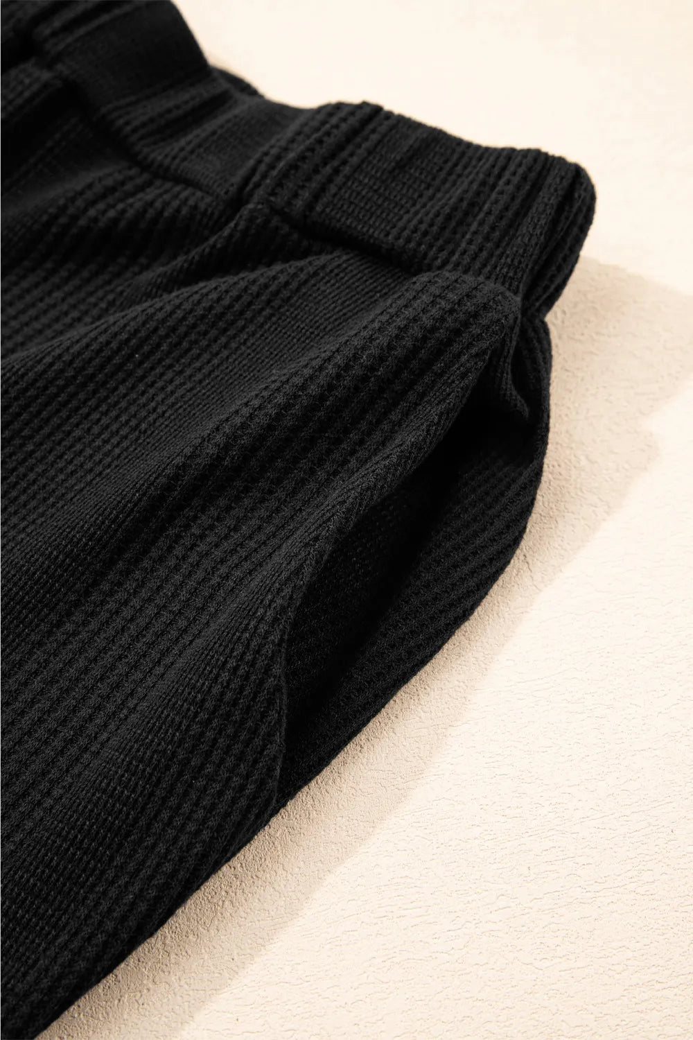 Color Ribbed Ruffle Tank Top and Pants Set – Black for Shopify Collective (21 view)
