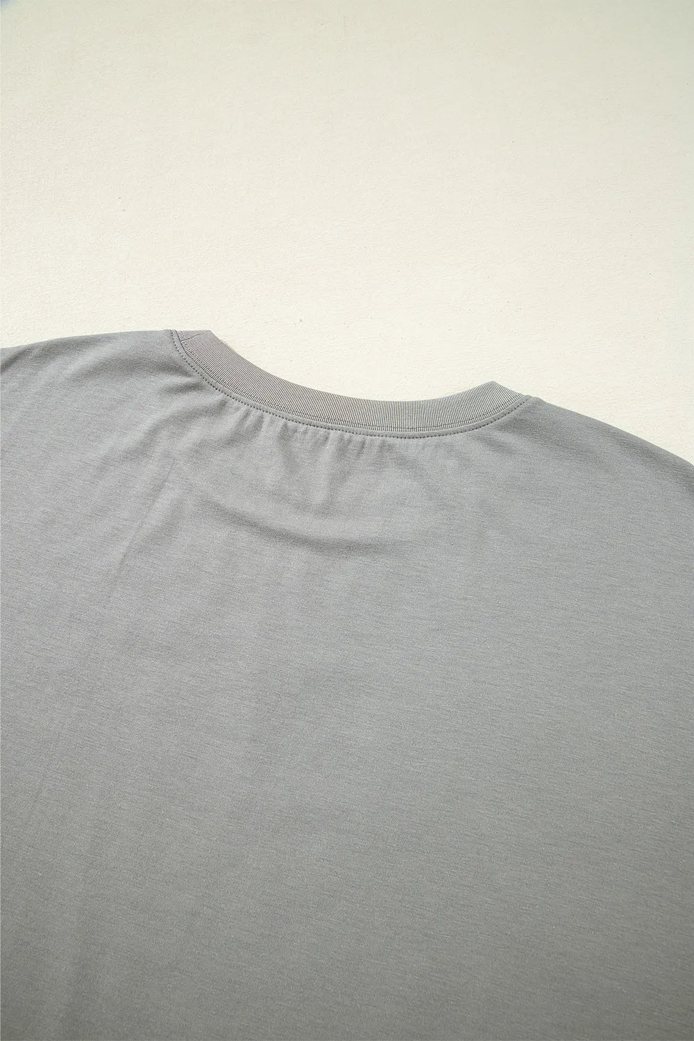 Letter Graphic Round Neck Short Sleeve T-Shirt – Gray Women's Top for Shopify Collective (8 view)