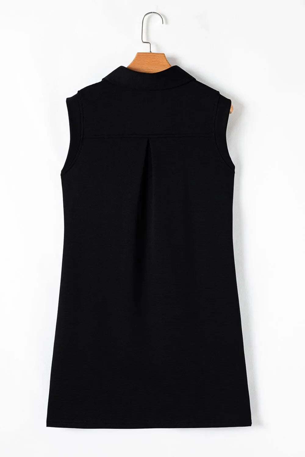 Notched Sleeveless Mini Dress – Black for Shopify Collective (7 view)