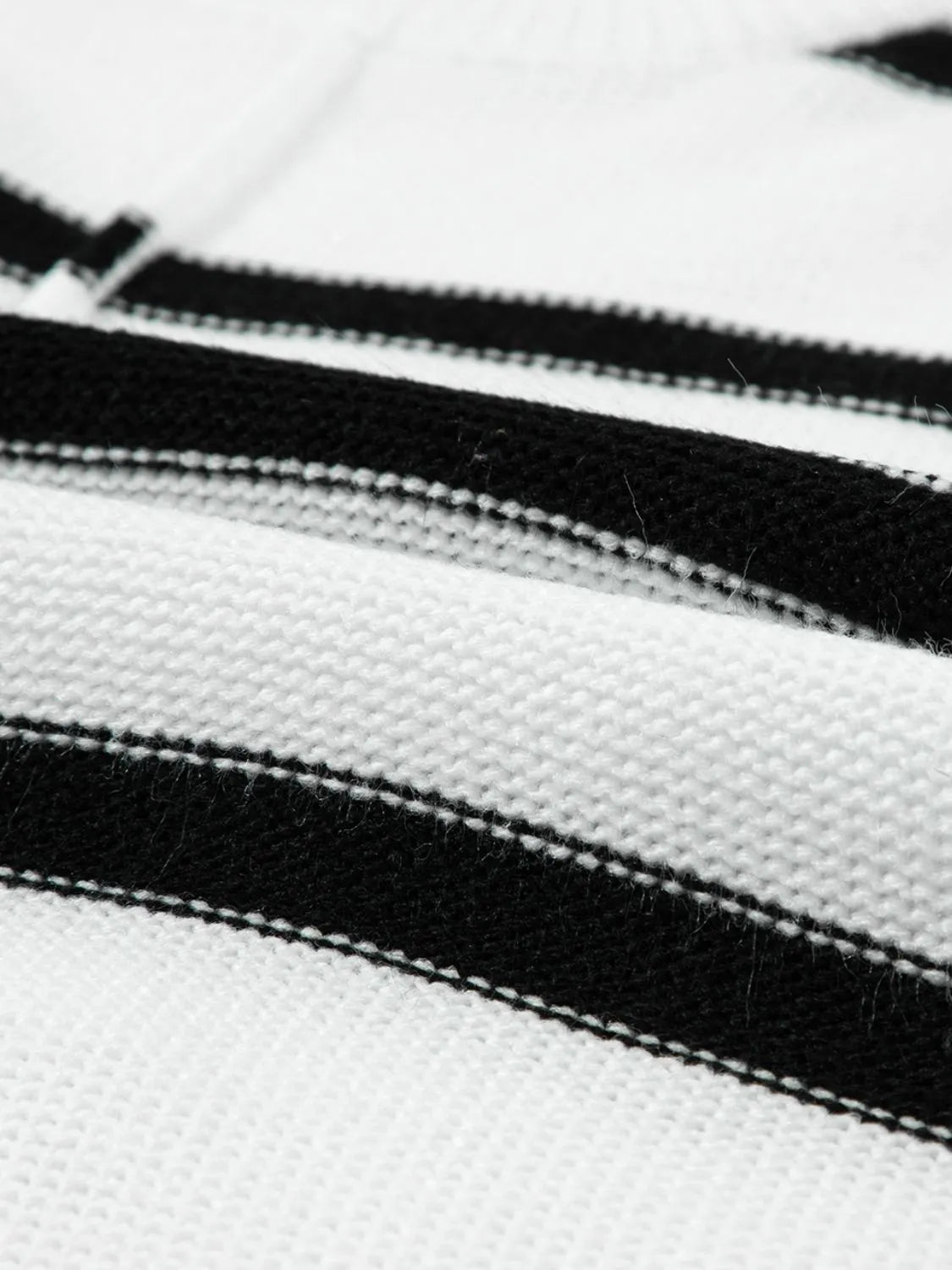 Striped Batwing Sleeve Knit Top – White by Simply Love