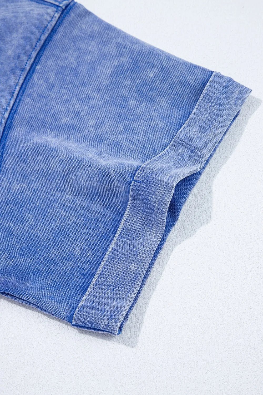 Acid Wash Star Patched Rolled Trim Top and Pants Set – Dusty Blue for Shopify Collective (7 view)