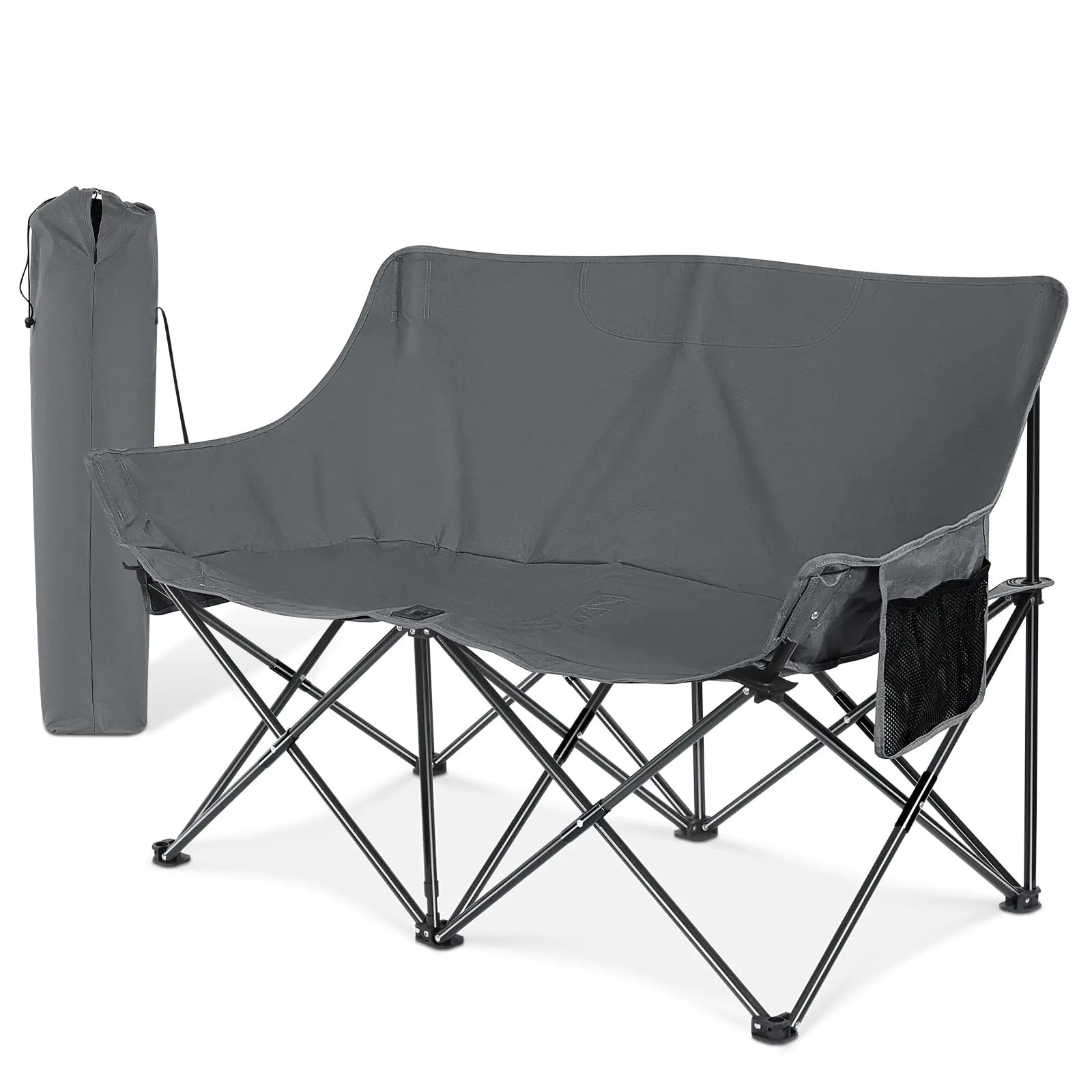 Joyfair Double Camping Chair – 3 Layer Cushioned Outdoor – Grey Outdoor Gear by SbrTnHomes