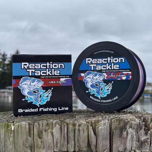 Reaction Tackle Braided Fishing Line - USA Camo