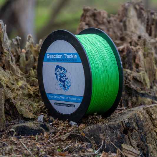 Reaction Tackle Braided Fishing Line - Hi-Vis Green - RM Outpost