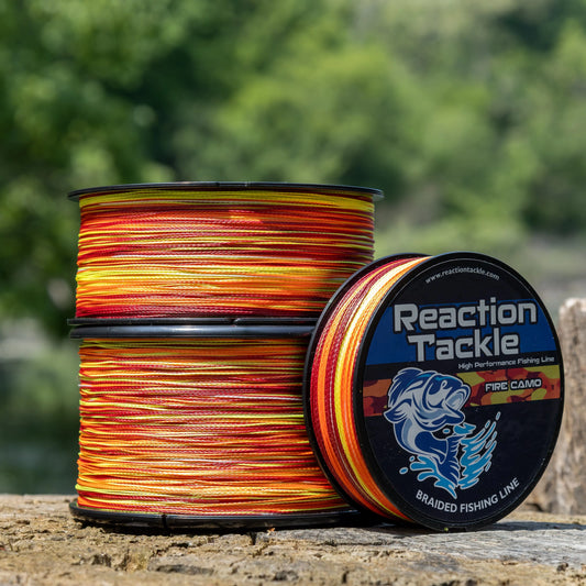 Reaction Tackle Braided Fishing Line - Fire Camo - NEW - RM Outpost