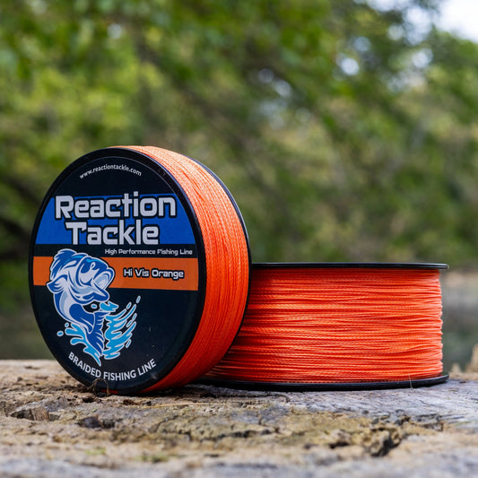 Reaction Tackle Braided Fishing Line - Hi-Vis Orange - RM Outpost